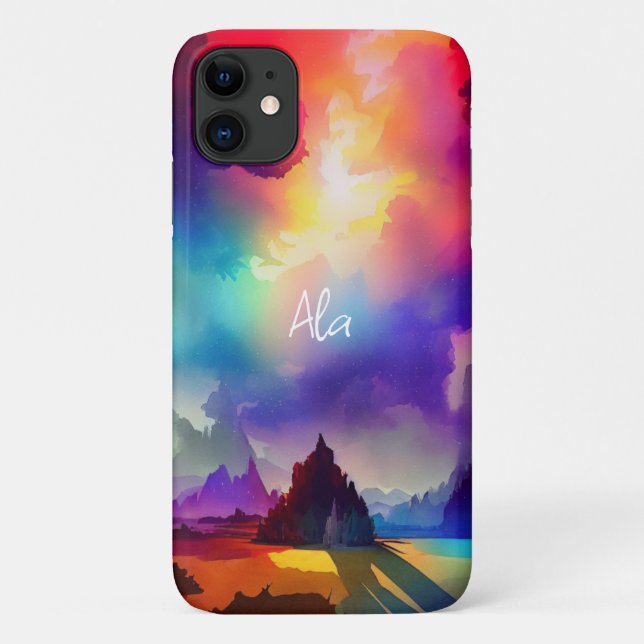 Custom name phone case, modern abstract Case-Mate iPhone case (Back)