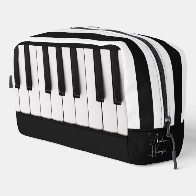 Custom Name Piano Keys Dopp Kit (Right Corner)