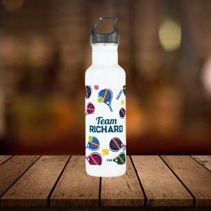 Custom Name Pickleball Sports Team Colourful  710 Ml Water Bottle