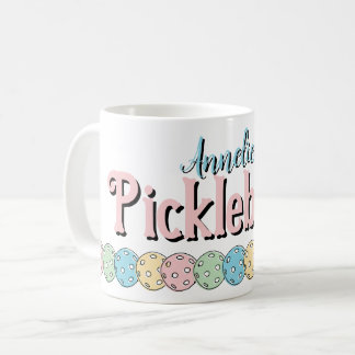 Custom Name "Pickleballer" Pickleball pastel cute  Coffee Mug