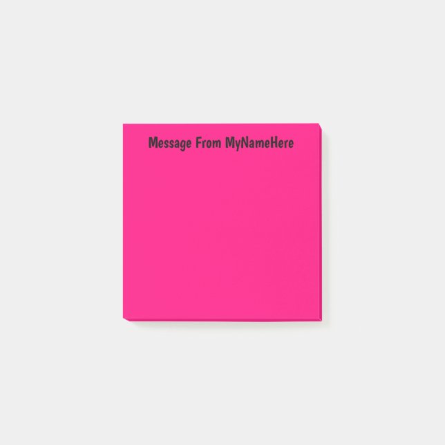 Custom Name Pink Post-it Notes (Front)