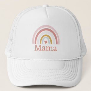 Custom Name Pink Rainbow Trucker Hat