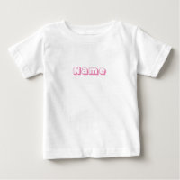 Custom name pink text cute baby T-Shirt