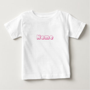 Custom name pink text cute baby T-Shirt