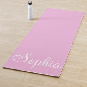 Custom Name Pink Yoga Mat