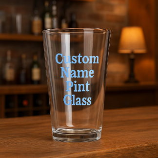 Custom Name Pint Glass – Personalised Beer Glass 