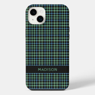 Custom Name Plaid / Tartan Pattern iPhone 14 Plus Case