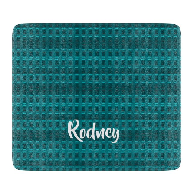 Custom name plastic blocks cutting board (Front)