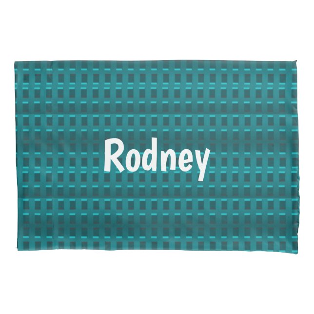 Custom name plastic blocks pillowcase (Front)