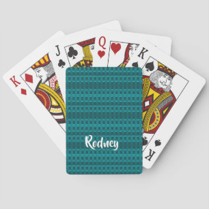 Custom name plastic blocks playing cards