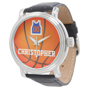 Custom name & player number basketball tshirt watch