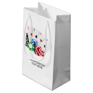 Custom Name Poker / Casino Small Gift Bag