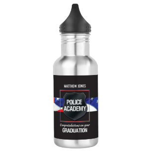 Custom Name, Police Academy Graduation 532 Ml Water Bottle