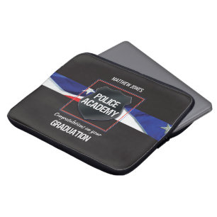 Custom Name, Police Academy Graduation Laptop Sleeve