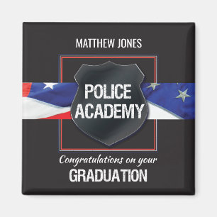 Custom Name, Police Academy Graduation Magnet