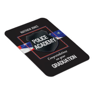 Custom Name, Police Academy Graduation Magnet