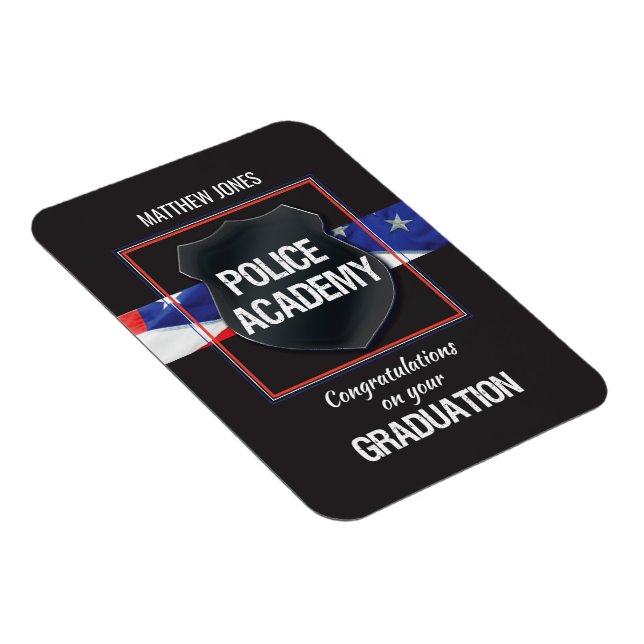 Custom Name, Police Academy Graduation Magnet (Right Side)