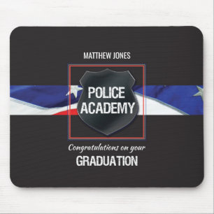 Custom Name, Police Academy Graduation Mouse Mat
