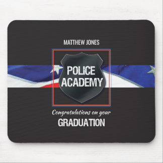 Custom Name, Police Academy Graduation Mouse Mat