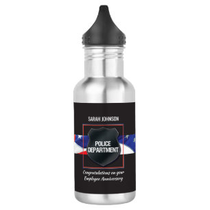 Custom Name, Police Employee Anniversary 532 Ml Water Bottle