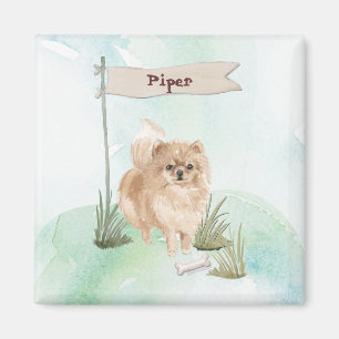Custom Name Pommeranian Pet Dog Magnet
