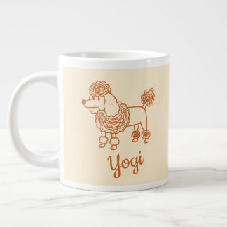 Custom Name Poodle Ornament – Handdrawn Dog Gift Large Coffee Mug
