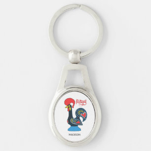 Custom Name Portugese Rooster Key Ring