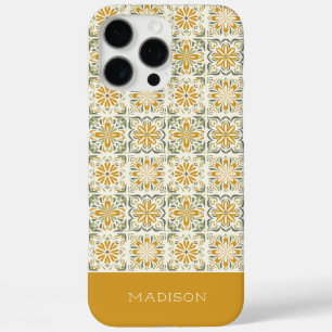 Custom Name Portugese Tiles Pattern iPhone 16 Pro Max Case