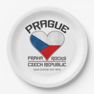 Custom name PRAGUE Paper Plate