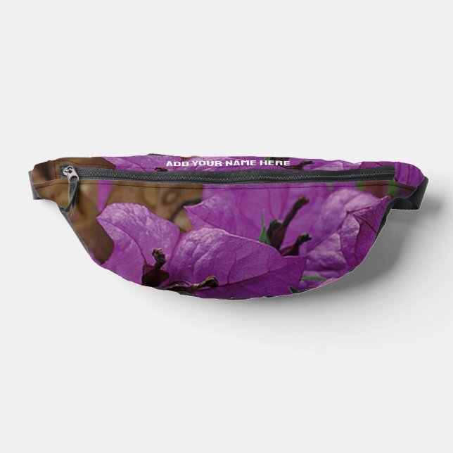 Custom Name Pretty PURPLE FLOWERS Fanny Pack (Lay Down)