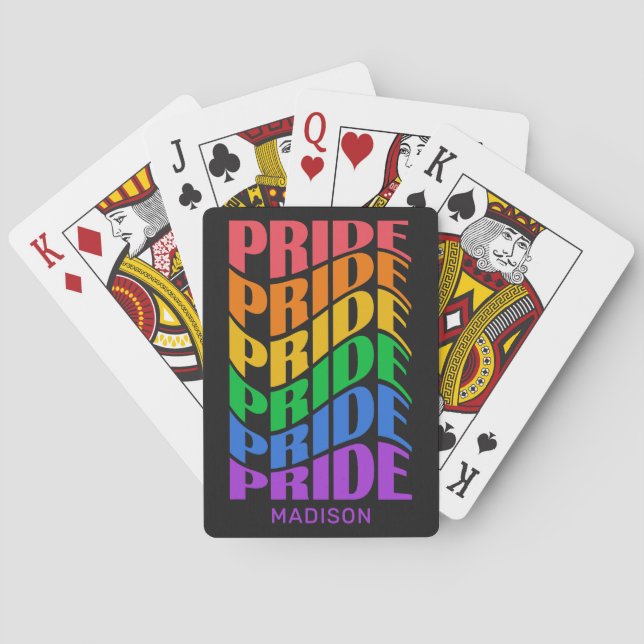 Custom Name Pride Playing Cards (Back)
