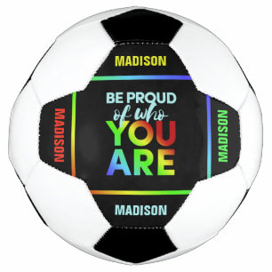 Custom name Pride soccer ball