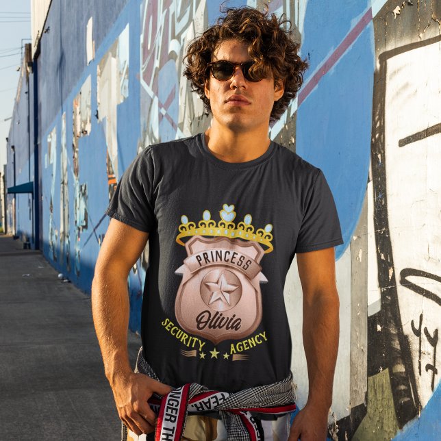 Custom Name Princess Security Agency Personalised T-Shirt (Creator Uploaded)