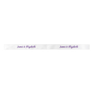 Custom Name Professional Minimalist Plain Satin Ribbon
