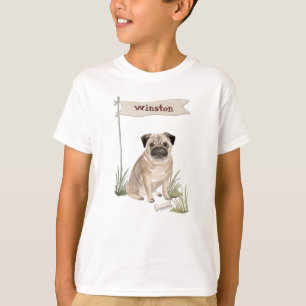 Custom Name Pug Pet Dog T-Shirt