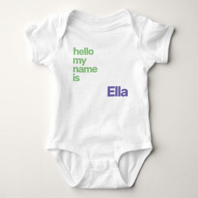 custom name Purple Baby Bodysuit – Unisex   (Front)