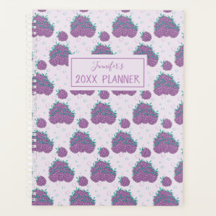Custom Name Purple Berries Planner