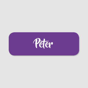 Custom name purple plain name tag