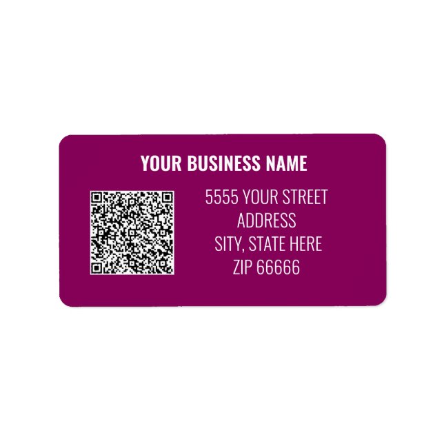 Custom Name QR Code Return Address Labels (Front)
