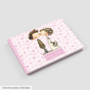 Custom Name Quirky Wedding Guest book
