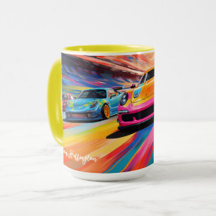 Custom Name Race Cars Mug