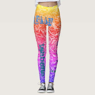 Custom Name Rainbow leggings