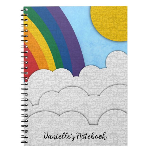 Custom Name Rainbow Notebook (Front)