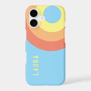 Custom name Rainbow Target – blue, Peach 