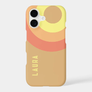 Custom name Rainbow Target – pink, Peach brown