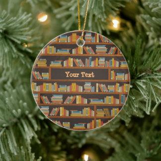 Custom Name Reader Bookaholic Books Lover Bookworm Ceramic Tree Decoration