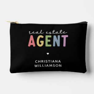 Custom Name Real Estate Agent Realtor Gifts Accessory Pouch
