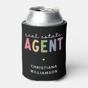 Custom Name Real Estate Agent Realtor Gifts Can Cooler
