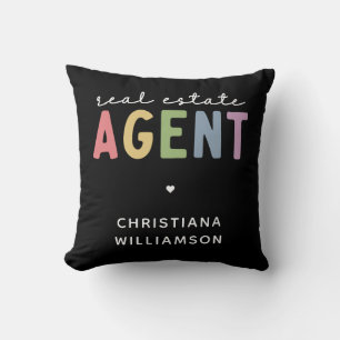 Custom Name Real Estate Agent Realtor Gifts Cushion