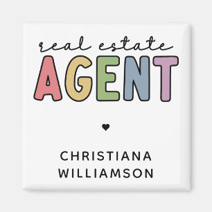 Custom Name Real Estate Agent   Realtor Gifts  Magnet